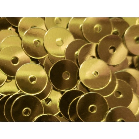 Leisure-Beads - 23g goldfarben Pailletten 6mm runde flache Pailletten - Bastelbedarf