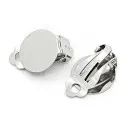 Silberfarbene Ohrclips 20x15mm zum Bekleben - Schmuckzubehör - Leisure-Beads DIY