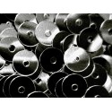 23g dunkle silberfarben Pailletten 6mm runde flache Pailletten - Bastelbedarf