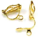 Goldfarbene Ohrclips 13x6mm Rohlinge für Ohrclips - Schmuckzubehör zum Ohrclips selbermachen - Leisure-Beads DIY