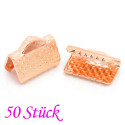 50x rosegoldfarbene Bandklemme 10mm - Schmuckzubehör