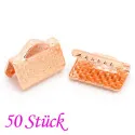50x rosegoldfarbene Bandklemme 10mm - Schmuckzubehör - Leisure-Beads DIY
