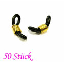 50x schwarz goldfarbene Brillenösen 20x6mm - Schmuckzubehör