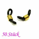 50x schwarz goldfarbene Brillenösen 20x6mm - Schmuckzubehör - Leisure-Beads DIY