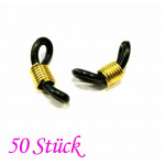 50x schwarz goldfarbene Brillenösen 20x6mm - Schmuckzubehör