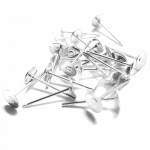 20x hellsilberfarben Ohrstecker 4mm zum Bekleben - Schmuckzubehör