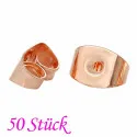 Rosegoldfarben Ohrstopper 6x4mm für Ohrstecker - Schmuckzubehör Ohrringe - Leisure-Beads DIY