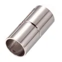 1x Edelstahl Magnetverschluss 20x9mm Innen 8mm silberfarben - Edelstahl Schmuckzubehör - Leisure-Beads DIY