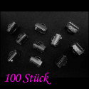 100x gunmetal Bandklemme 10mm Bandverbinder - gunmetal Schmuckzubehör