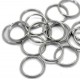 5x Spaltring 16mm rund silberfarben Schlüsselring - Schmuckzubehör Spaltring