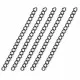 Schwarze Edelstahl Verlängerungskette 4x3x0,6mm - Schmuckzubehör - Leisure-Beads DIY