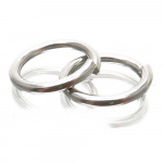 10x Massive Edelstahl Biegeringe (12mm x 1,5mm) – Silberfarben