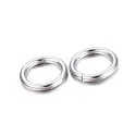 10x Edelstahl Biegering 14mm x 2mm silberfarben - Schmuckzubehör - Leisure-Beads DIY