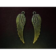 Engelsflügel Anhänger 30x10mm bronzefarbene Schmuckanhänger - Schmuckzubehör