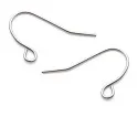 10 Stück Edelstahl Ohrfedern 17x19mm silberfarben - Schmuckzubehör - Leisure-Beads DIY