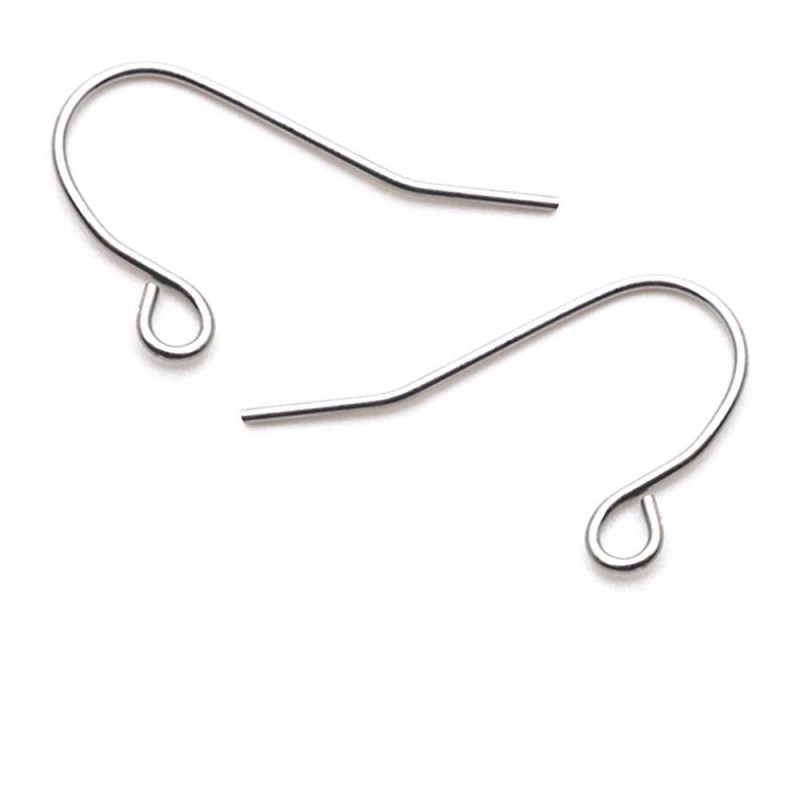 10 Stück Edelstahl Ohrfedern 17x19mm silberfarben - Schmuckzubehör - Leisure-Beads DIY