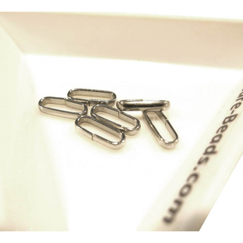 Leisure-Beads - 10x Edelstahl Biegering 10x4mm x 1,6mm ovaler silberfarben Biegering - Schmuckzubehör Biegering