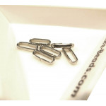 10x Edelstahl Biegering 10x4mm x 1,6mm ovaler silberfarben Biegering - Schmuckzubehör Biegering