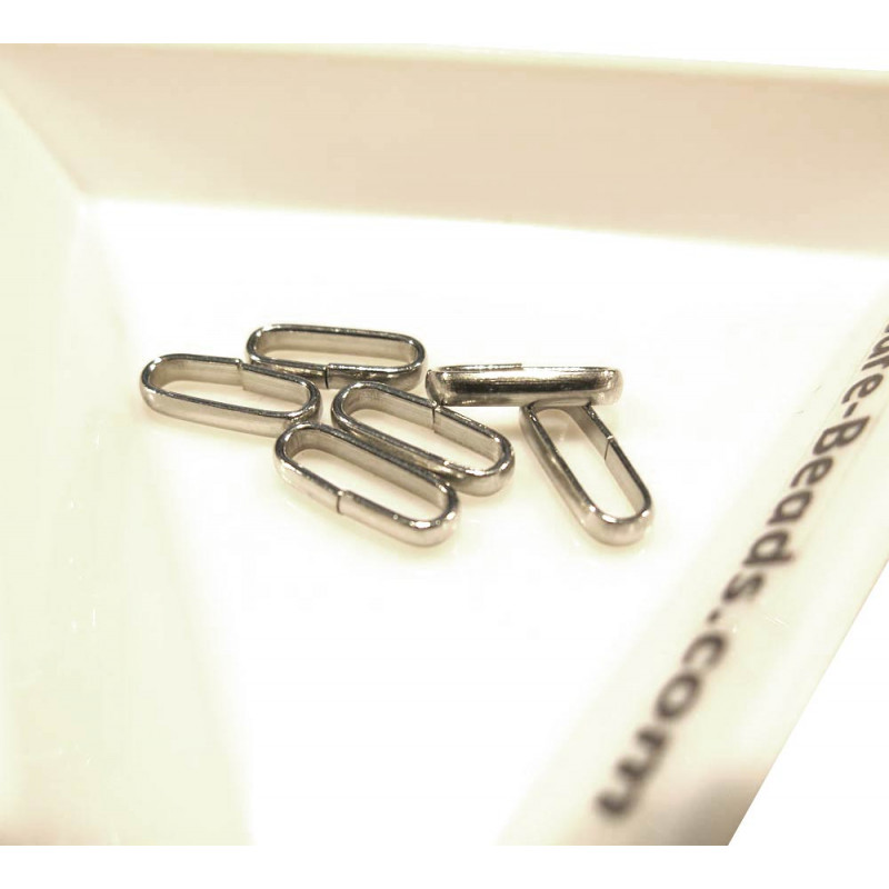 10x Edelstahl Biegering 10x4mm x 1,6mm ovaler silberfarben Biegering - Schmuckzubehör Biegering - Leisure-Beads DIY