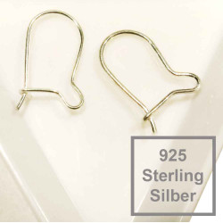 Leisure-Beads - 2x 925 Sterling Silber Brisuren 10x18mm Ohrringe - Schmuckzubehör