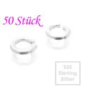 50x 925er Biegering 5mm x 0,9mm Sterling Silber runde Binderinge - Schmuckzubehör Biegering - Leisure-Beads DIY