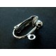 2 Stück / 1 Paar SUPER Ohrclips ca. 12x16mm silberfarben - Schmuckzubehör zum Ohrclips selbermachen