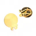 2x goldfarbene Ohrclips Ohrstecker mit Öse 18x15mm zum Bekleben - Schmuckzubehör für Ohrringe - Leisure-Beads DIY