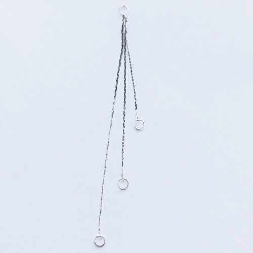 Leisure-Beads - 1x hellsilberfarbener 88mm Ketten Schmuckanhänger filigran - Schmuckzubehör