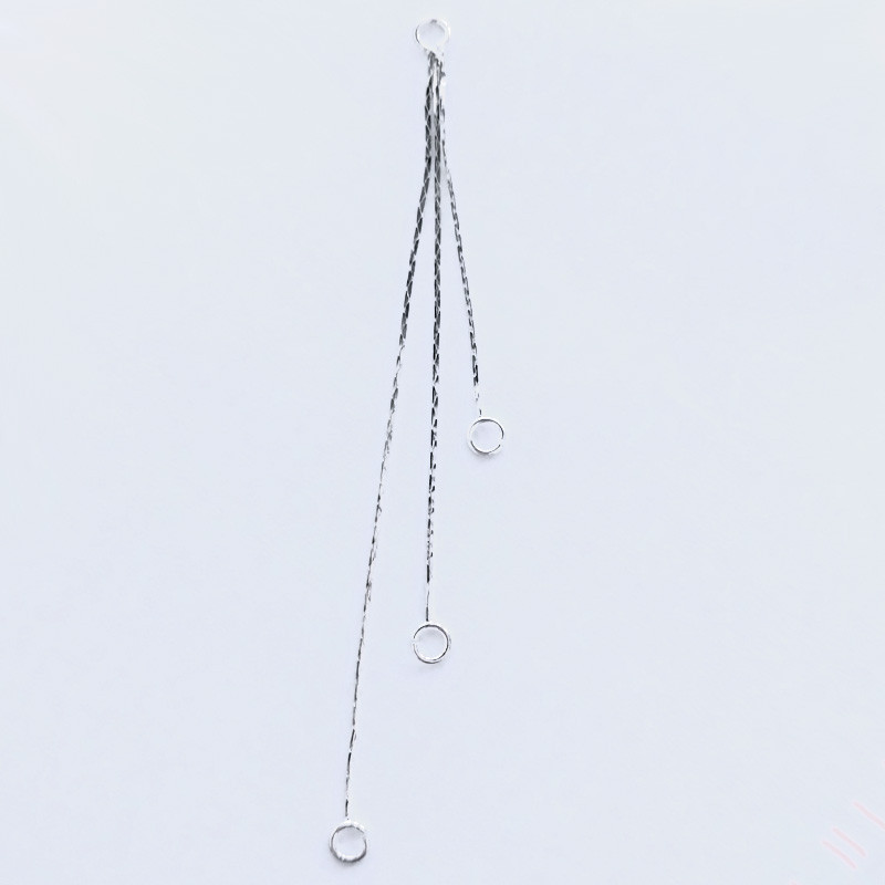 1x hellsilberfarbener 88mm Ketten Schmuckanhänger filigran - Schmuckzubehör - Leisure-Beads DIY
