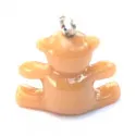 1x Teddy Bär Anhänger 20x20x9mm Resin - Schmuckzubehör - Leisure-Beads DIY