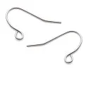Edelstahl Ohrfedern 20x14mm silberfarben - Edelstahl Schmuckzubehör - Leisure-Beads DIY