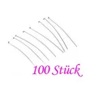 100 Edelstahl Nietstifte 50mm silberfarben Schmuckdraht mit Kopf - Schmuckzubehör - Leisure-Beads DIY