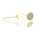 24k echtvergoldete Edelstahl 6mm Ohrstecker zum Bekleben - Schmuckzubehör für Ohrringe