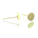 24k echtvergoldete Edelstahl 6mm Ohrstecker zum Bekleben - Schmuckzubehör für Ohrringe - Leisure-Beads DIY