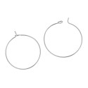 10x Edelstahl 316 Creolen 30mm silberfarben Weinglasringe - Tischdeko Weinglasringe