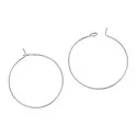 10x Edelstahl 316 Creolen 30mm silberfarben Weinglasringe - Tischdeko Weinglasringe - Leisure-Beads DIY