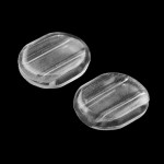 2x transparente Silikon Polster für Ohrclips 10,5x8,5mm - Schmuckzubehör