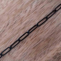 1m schwarze Edelstahl Kette Paperclip 12x4x1mm Gliederkette - Schmuckzubehör Edelstahl