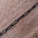 1m schwarze Edelstahl Kette Paperclip 12x4x1mm Gliederkette - Schmuckzubehör Edelstahl - Leisure-Beads DIY