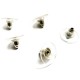 Edelstahl 304 Ohrstopper 11,5x6mm für Ohrstecker silberfarben und transparent - Schmuckzubehör Ohrringe