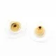 Edelstahl 304 goldfarbene Ohrstopper 11,5x7mm für Ohrstecker und transparent - Schmuckzubehör Ohrringe - Leisure-Beads DIY