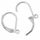 Edelstahl Ohrfedern 16x11mm silberfarben - Edelstahl Schmuckzubehör Ohrringe basteln