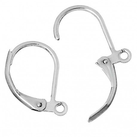 Leisure-Beads - 2x Edelstahl 316 Brisuren 15x10mm silberfarben - Schmuckzubehör