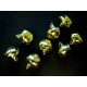 8x kleine Glöckchen ca. 8x10x12mm goldfarbene Schmuckanhänger - Schmuckzubehör