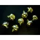 8x kleine Glöckchen ca. 8x10x12mm goldfarbene Schmuckanhänger - Schmuckzubehör - Leisure-Beads DIY
