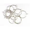 2x Edelstahl 316 Creolen 20mm silberfarben Weinglasringe - Schmuckzubehör - Leisure-Beads DIY