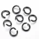 Schwarze Edelstahl Biegeringe 4mm x 0,6mm runde Binderinge - Schmuckzubehör - Leisure-Beads DIY