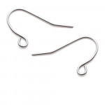 2 Stück Edelstahl 316 Ohrfedern 16x27mm silberfarben mit Stoppern - Schmuckzubehör