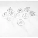 4 Stück Silikon Ohrstopper 10,5x5,5mm - Schmuckzubehör Ohrringe basteln - Leisure-Beads DIY