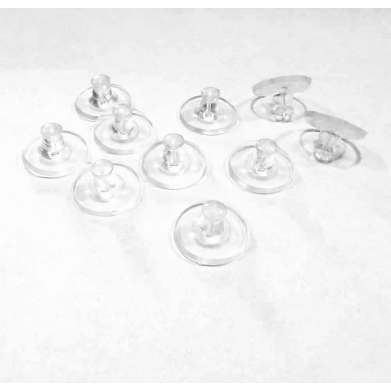 4 Stück Silikon Ohrstopper 10,5x5,5mm transparent - Schmuckzubehör Ohrringe basteln - Leisure-Beads DIY